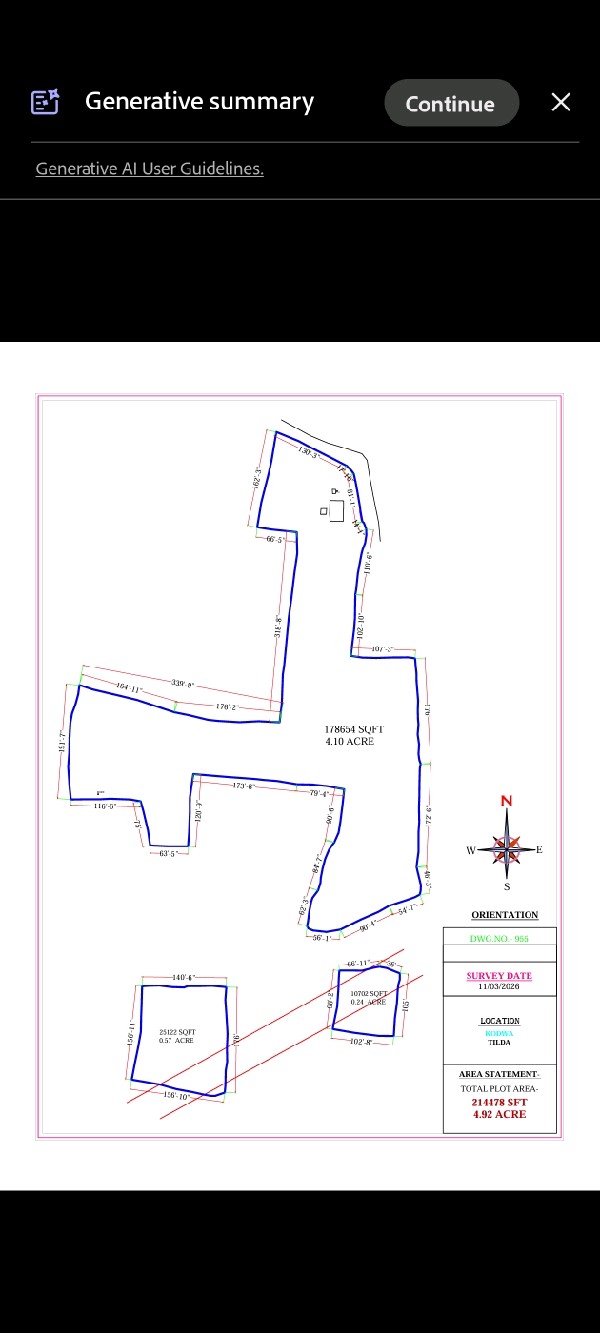 4.92 Acre Fenced Farm Land | 2 Borewells | Farmhouse | Near Old Vidhan Sabha, Raipur | ₹65 Lakh/Acre
