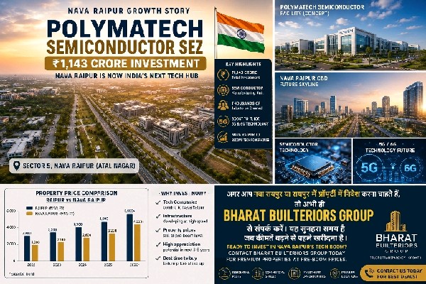 Polymatech Semiconductor SEZ in Nava Raipur: ₹1,143 Crore Game Changer for Chhattisgarh Real Estate | Investment Guide 2026″